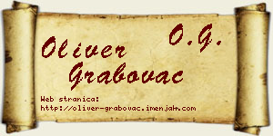 Oliver Grabovac vizit kartica